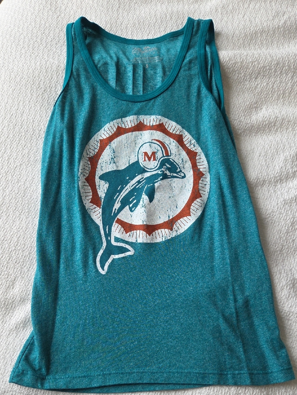 Magnetic Me Teal Dolphin Graphic Tank Top